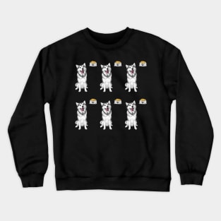 siberian husky dog pattern Crewneck Sweatshirt